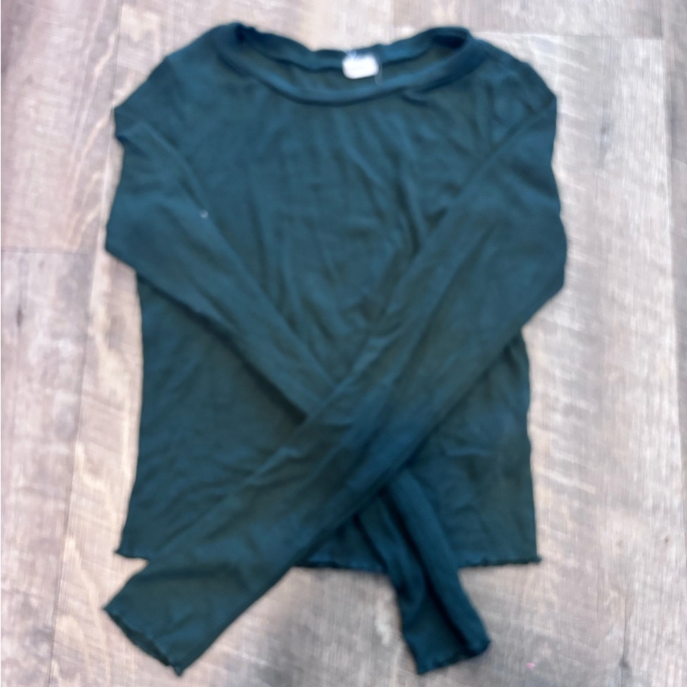 Garage Dark Green Long Sleeve Tee